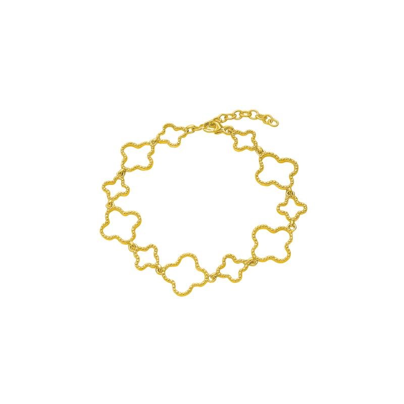 PULSEIRA DE MOEDA TREVO TRABALHADO 21CM