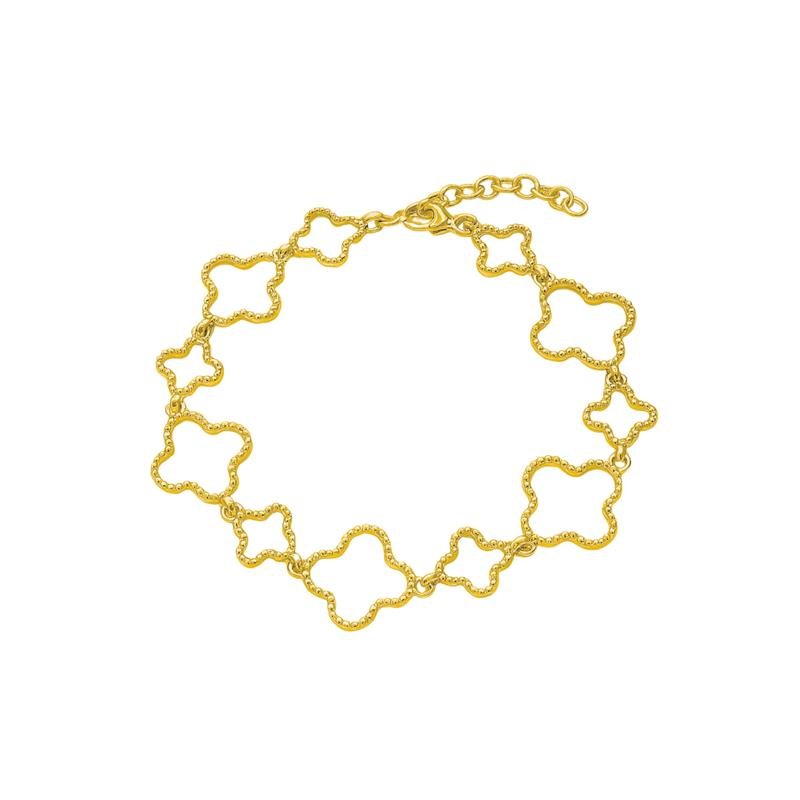 PULSEIRA DE MOEDA TREVO TRABALHADO 23CM