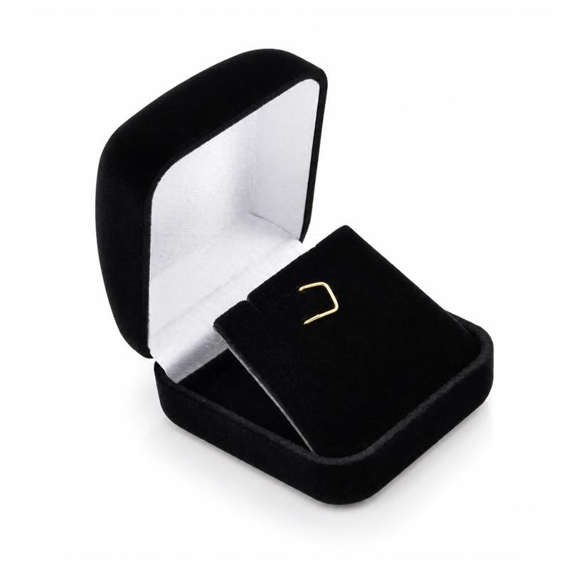ESTOJO PARA CONJUNTO OU BRINCO EM VELUDO / PRETO