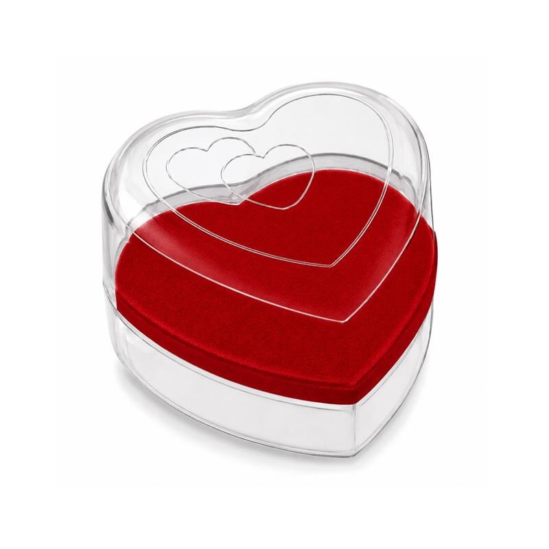ESTOJO CORAÇÃO - CRISTAL COM VERMELHO