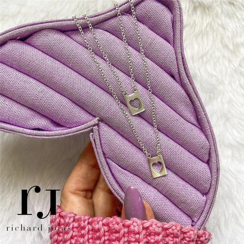 ESCAPULÁRIO DE PRATA 925 CORAÇÃO C/ CORRENTE 60CM